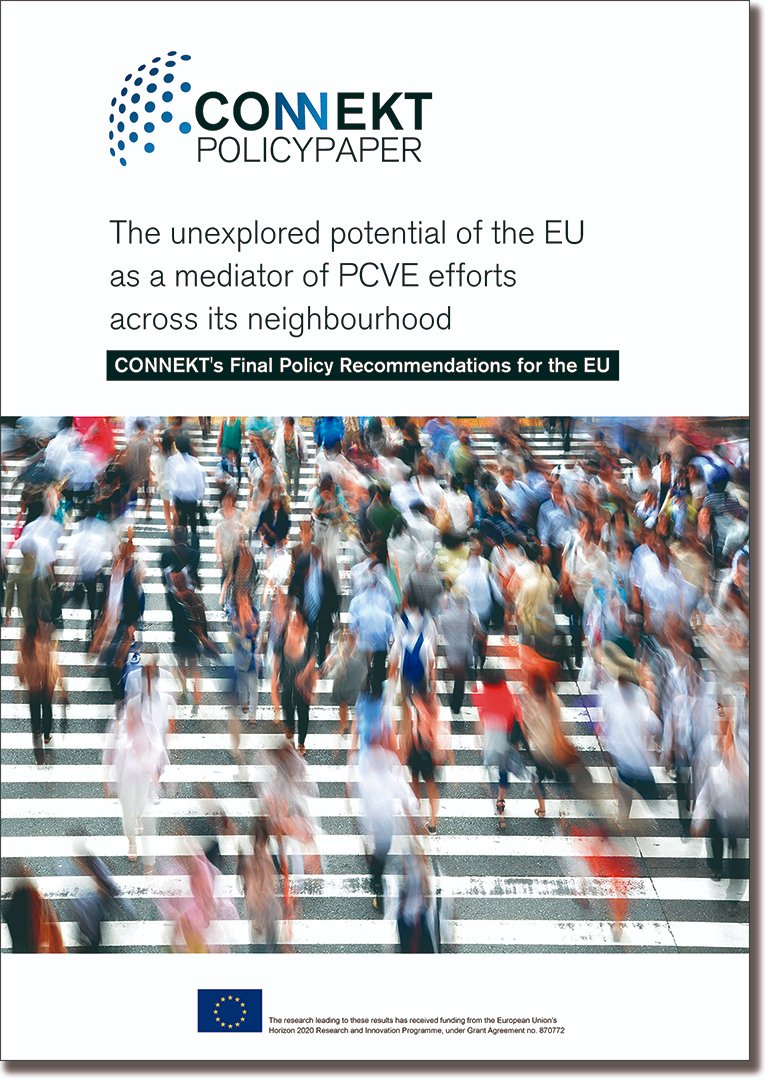 CONNEKT Project (@connekth2020) on Twitter photo 📢 JUST RELEASED!
CONNEKT has issued its #PolicyPaper on strategies and recommendations for the 🇪🇺 EU to prevent and counter radicalisation and violent extremism (#PCVE).
✍️ By <a href="/LurdesVidal/">Lurdes Vidal Bertran</a>, <a href="/ConnektH2020/">CONNEKT Project</a>'s scientific coordinator.
👉h2020connekt.eu/publications/t… 📢 JUST RELEASED!
CONNEKT has issued its #PolicyPaper on strategies and recommendations for the 🇪🇺 EU to prevent and counter radicalisation and violent extremism (#PCVE).
✍️ By <a href="/LurdesVidal/">Lurdes Vidal Bertran</a>, <a href="/ConnektH2020/">CONNEKT Project</a>'s scientific coordinator.
👉h2020connekt.eu/publications/t…