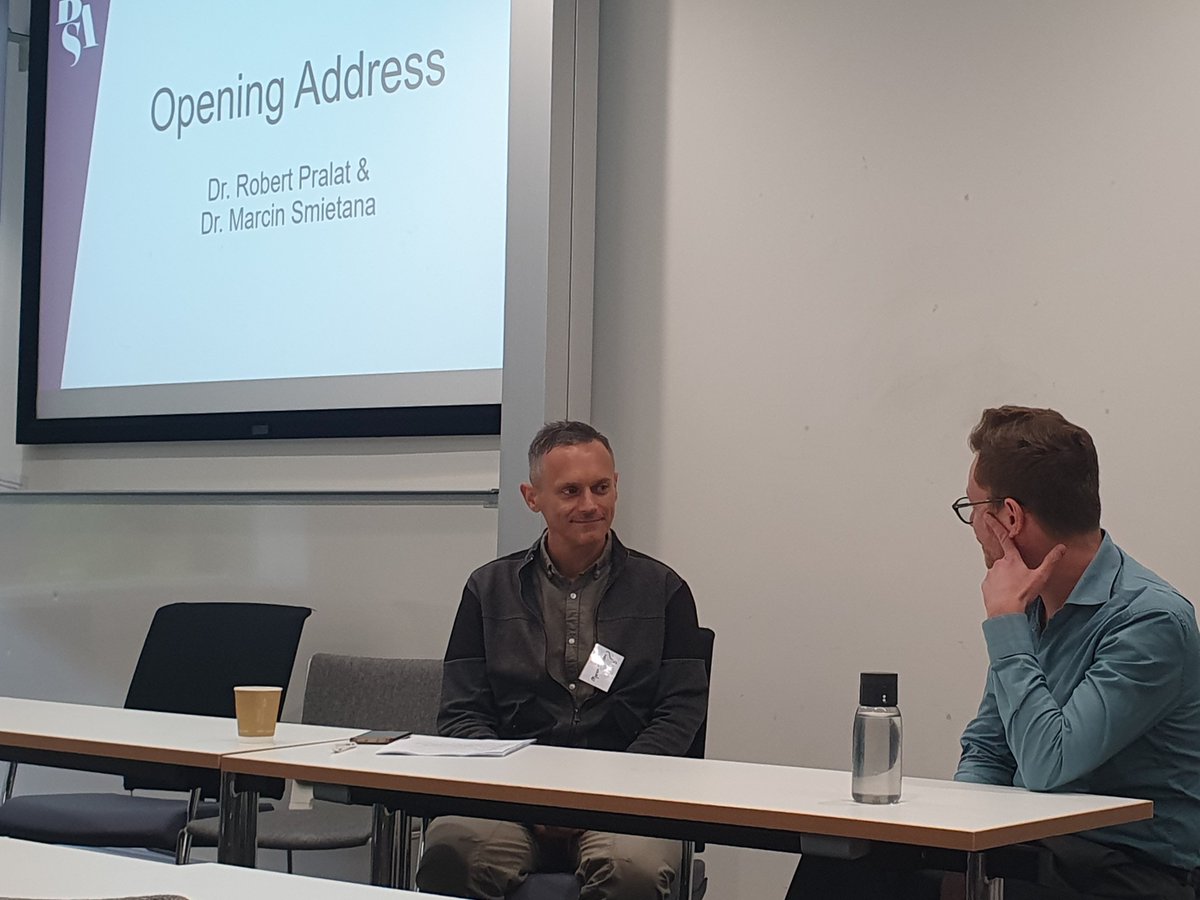 christina_weis's tweet photo. @MarcinSmietana and @RobertPralat1 opening the Human Reproduction Study Group Annual Conference with a conversation and reflection on 20 years of research on #queerReproduction and #gayfatherhood https://t.co/9Z3AC5tinR