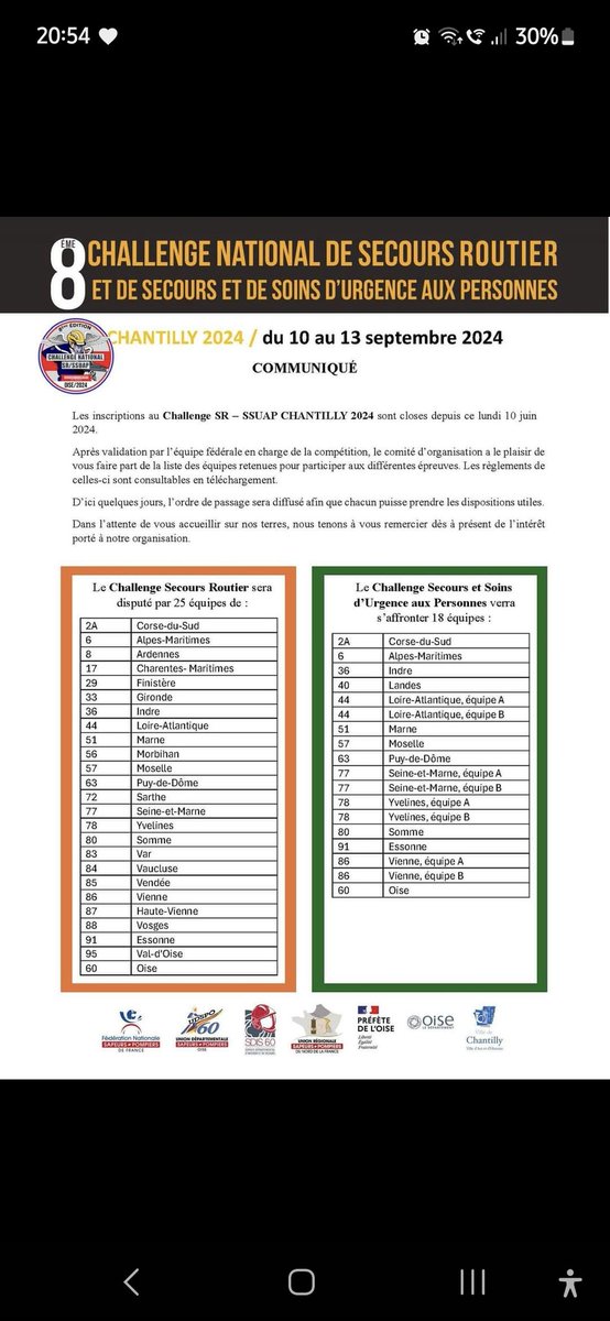 Rv en septembre pour le prochain challenge SR pour l' <a href="/ESR95/">elieser rincon</a>.
<a href="/Sdis_95/">Sapeurs-pompiers du Val-d'Oise 🚒</a> <a href="/gillesd770/">Gilles D.</a> <a href="/LChavillon/">laurent chavillon</a> <a href="/udsp95/">udsp95</a> <a href="/jnobod/">Jean-Noel BODEREAU</a>