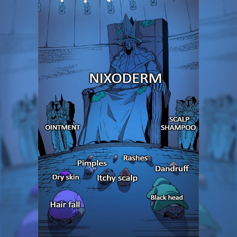 NixodermMY's tweet photo. Dethrone your skin problems with the mighty power of Nixoderm! It's time to reign over clear, beautiful skin!

#NixodermMonarch #Nixoderm #NixodermMY #Acne #Dry #Sensitive #HairThinning #Dandruff #ItchyScalp #HealthySkin #HealthyScalp https://t.co/uWEz2znWC5