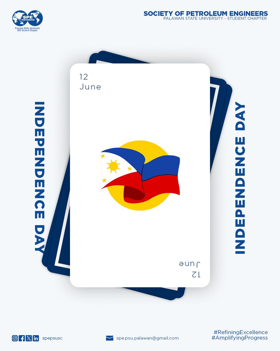 [PHILIPPINE INDEPENDENCE DAY]

Even as we face the problems of the future, we do so while clinging to the hard-won freedom and tranquility of the past.

Happy Philippine Independence Day, PetEs!

#RefiningExcellence
#AmplifyingProgress
#WeAreSPEPSUSC