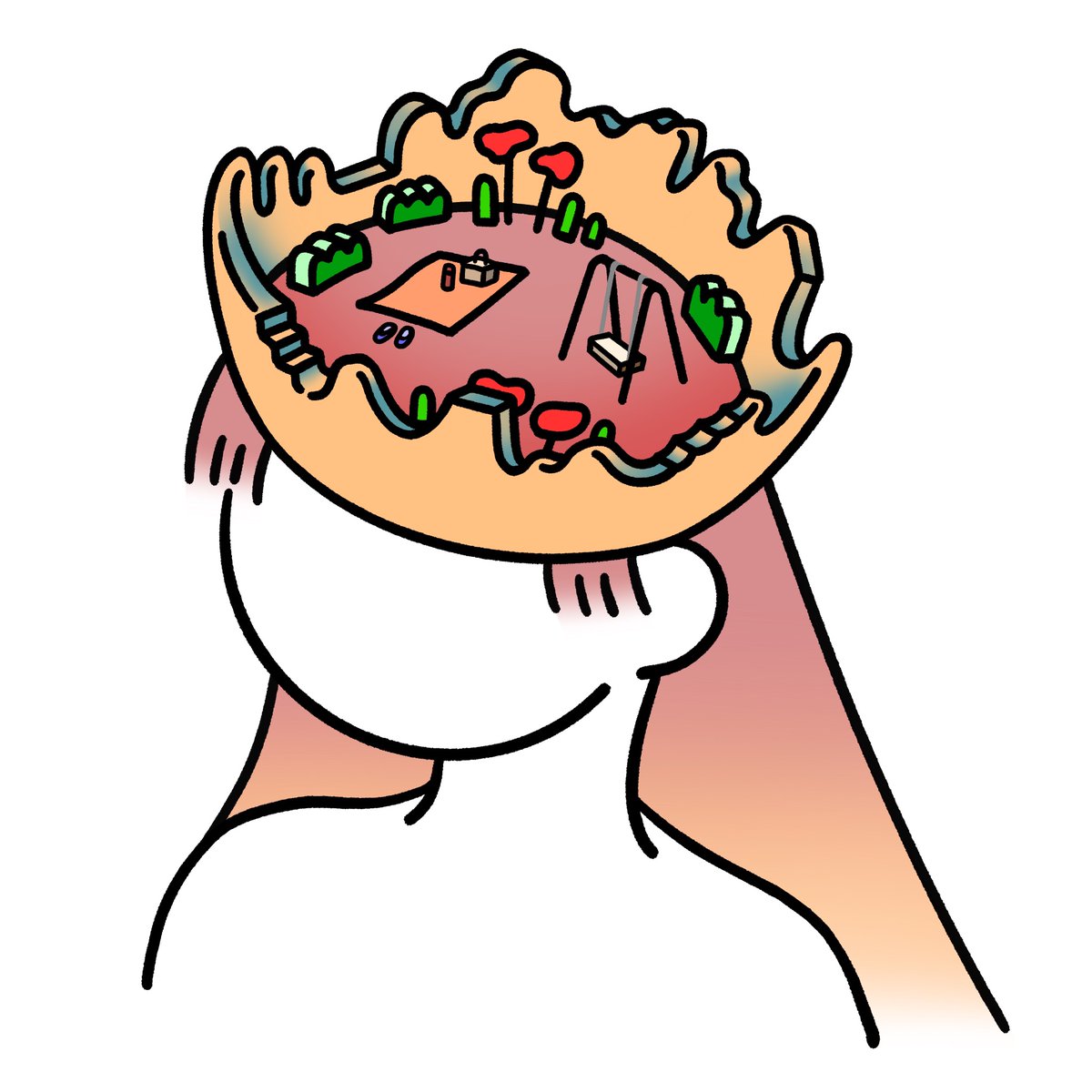 「リラックス・パーク・クイーン 」|millitsukaのイラスト