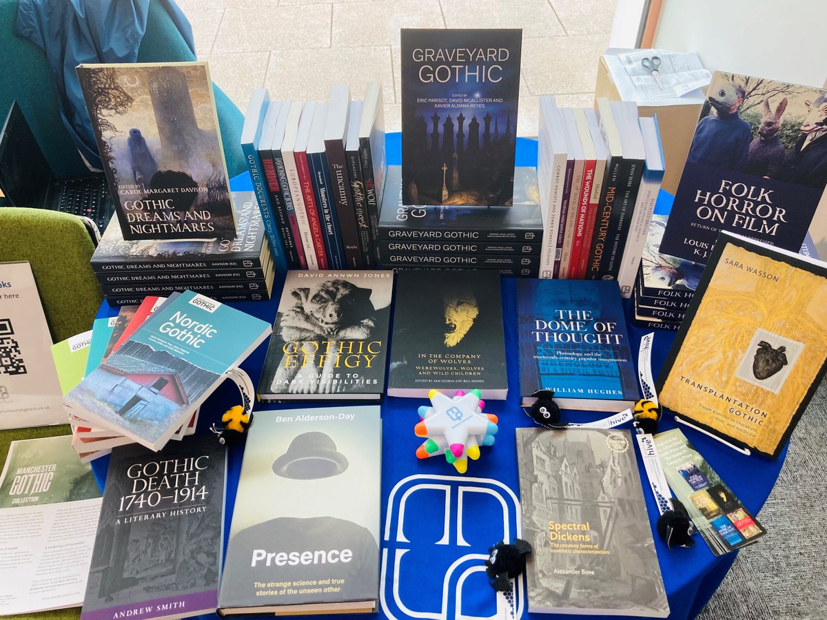 Such an excellent first day at the <a href="/gothicmmu/">The Manchester Centre for Gothic Studies</a> Summer School yesterday  🪦💀👻

We'll be there all week, so pop by our stand to talk about your new project ideas and browse our new and bestselling <a href="/GothicStudies/">Gothic Studies</a> books 📚📖