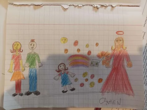 Critical_Roll's tweet photo. Inspired by the character of Jasper finch in the Silt Verses RPG @GauntletRPG actual play on @jasoncordova6 channel, I told my player they can use any media for a verse. So for a flashback to your childhood showing your first encounter with a god, my player gives me a drawing https://t.co/kPPztmSXCG