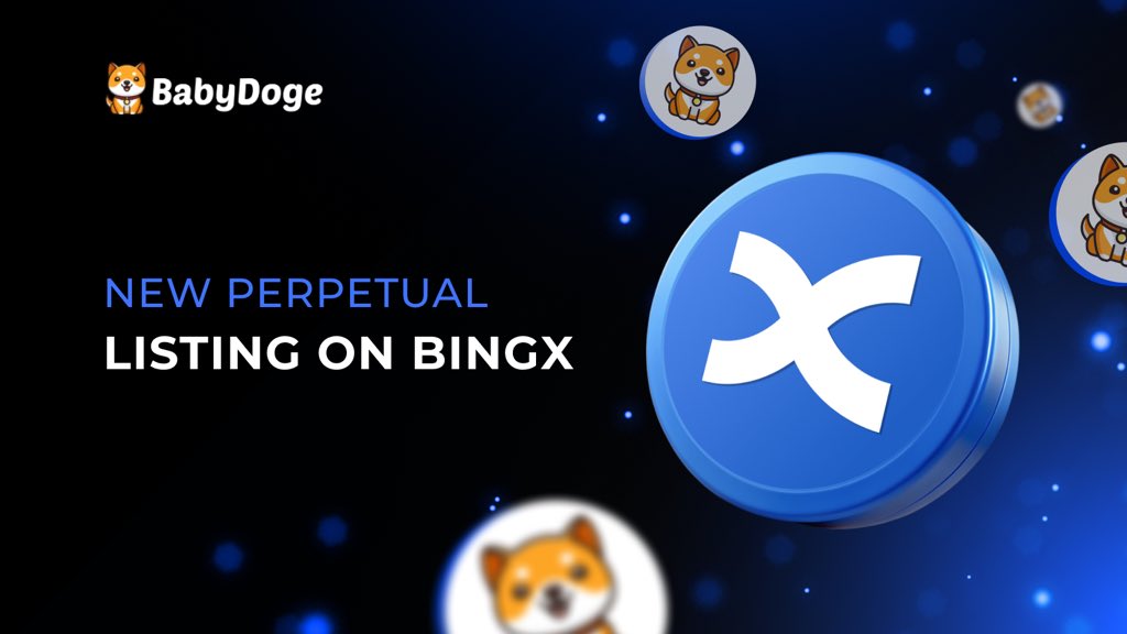 BabyDoge's tweet photo. 🚨 NEW LISTING: BabyDoge is now listed on BingX Perpetuals! 🚨

BingX, a leading derivatives exchange, serves over 10 million users worldwide and boasts a daily trading volume of $5.5 billion in perpetual contracts. Known for its diverse offerings including spot, derivatives, and copy trading, @BingXOfficial provides a robust and user-friendly platform for traders in over 100 countries.

Perpetual contracts allow traders to go long or short without an expiration date, settled in USDT for simplicity and ease. However, please note that perpetual trading is risky and suitable only for experienced traders. Always manage your risk carefully.

Trade now: https://t.co/jp8Vuy0bM4

Thank you for your continuous support! 🐶💛