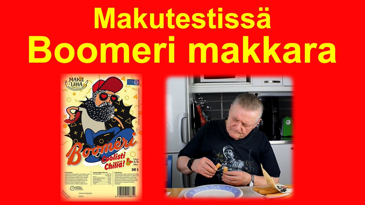 HannuKanerva's tweet photo. Makutestissä Boomeri makkara
Maistetaan Makulihan coolisti chilistä Boomeri makkaraa
https://t.co/baqEFwKYH0
#makutesti #Boomeri #Makuliha #makkara #chili #YouTube #YouTuber #YouTubers #YouTubePremium #youtubepremium #youtubechannel https://t.co/hL1svtn90e
