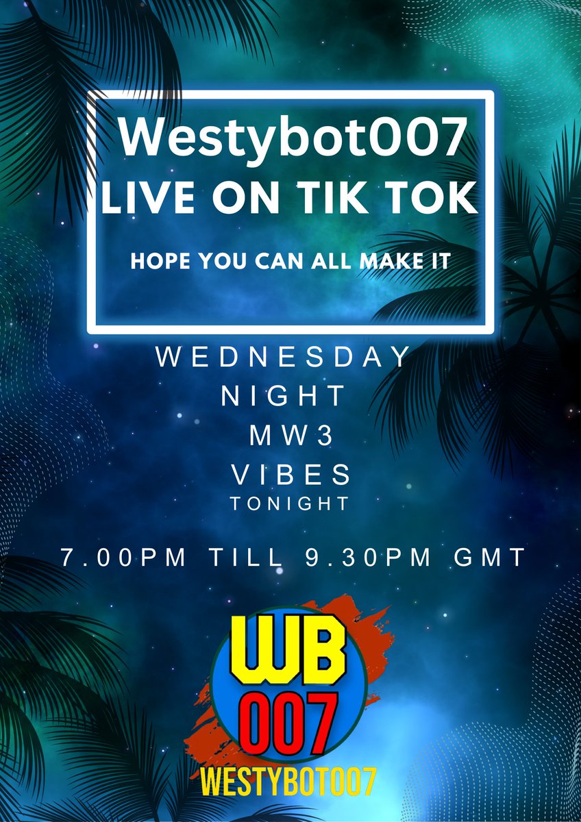 Westybot007's tweet photo. Legends its Wednesday hope your all amazing. We will be live with a banger tonight. High kills and dubs. Hope you can all make it. Appreciate you all legends.
#fyp #abcdz #mw3 #CallofDutyWarzone #fun #hype #tiktok #customs https://t.co/9wWLQxMt30