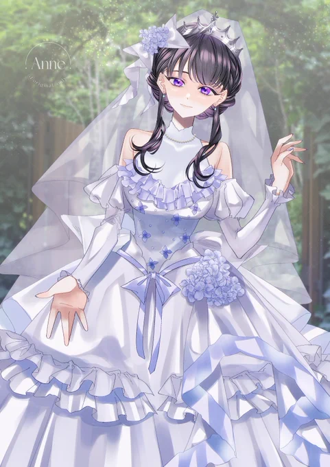 「参りましょう……旦那さま」#これを見た人は花嫁をTLに放流しよう#ジューンブライド #6月の花嫁 #イラスト #Junebride #恋人の日 