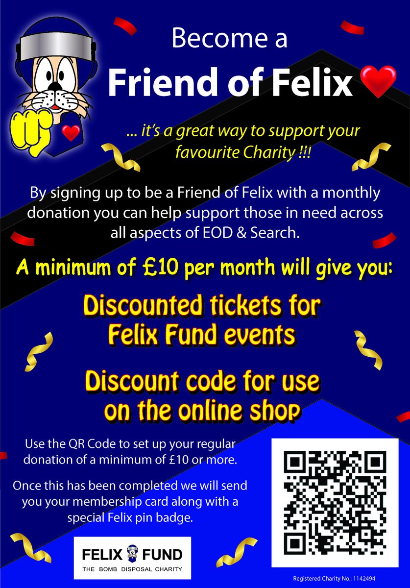 FelixFund's tweet photo. Support @FelixFund by becoming a Friend of Felix.
#supportingfelix #britisharmy #armedforcescommunity #ukveterans #military #eod #armedforces #veteransupport #charitysupport #bombdisposal #fundraising #eodtech #royalnavy #navydivers #metpolice #doghandlers #militaryworkingdogs https://t.co/MEU37B7dzG
