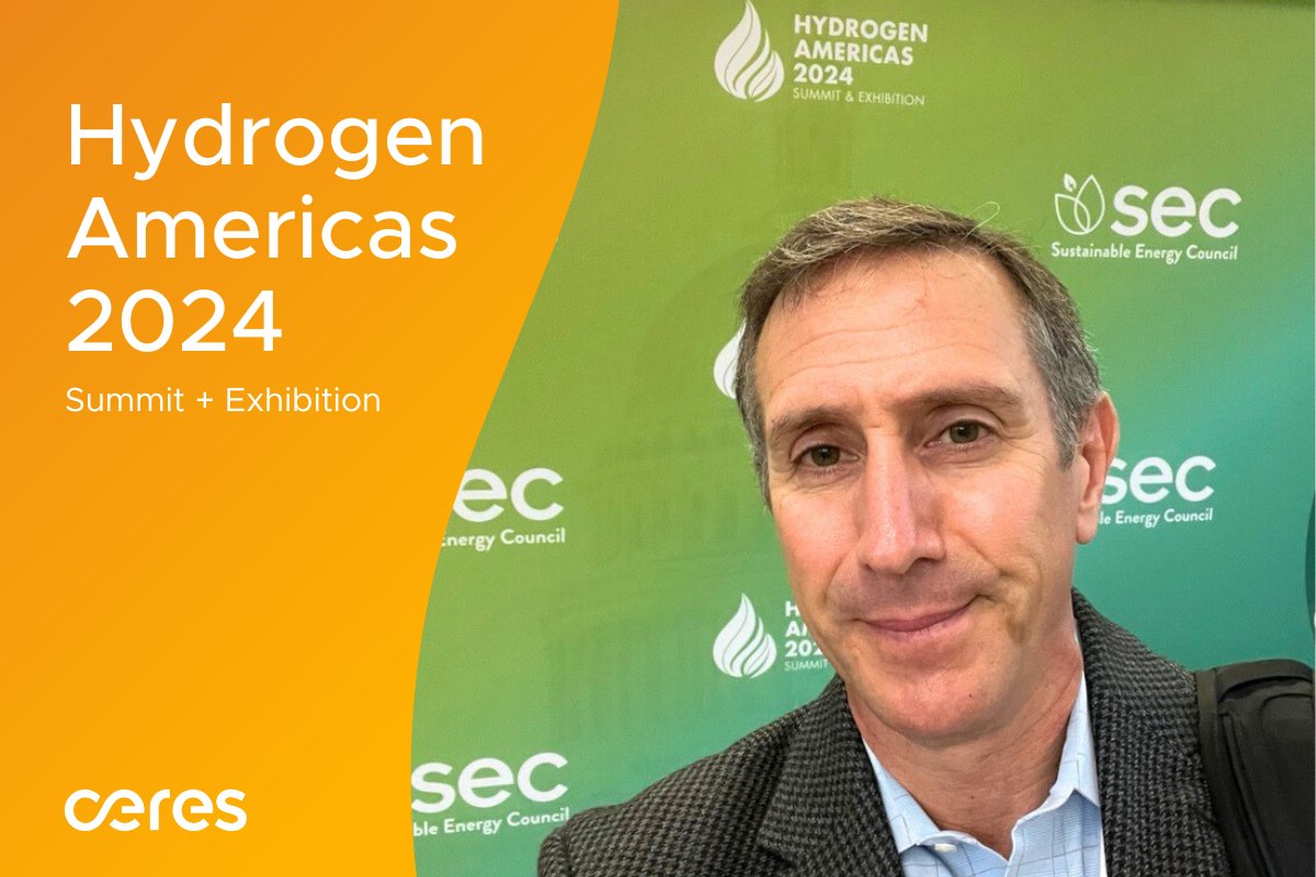 CeresPower's tweet photo. #HydrogenAmericas2024 is underway in Washington DC, & it's buzzing with networking opportunities. If you're attending & keen to learn more about Ceres' #differentiated #solidoxide #technology, connect with Steven Weber, who is at the event all day. #CleanEnergy starts with Ceres. https://t.co/Fp5rVugmrU