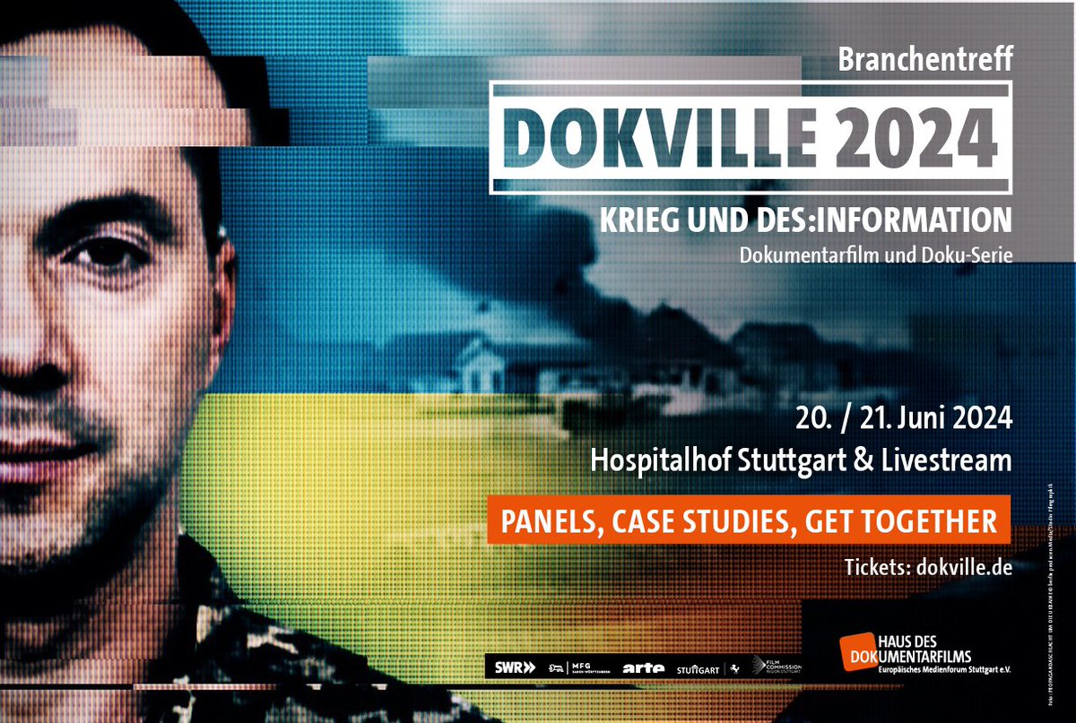 Krieg &amp; Medien: Was kann, darf und sollte in Wort und Bild verbreitet werden, was nicht? In welcher Dauer &amp; Häufigkeit? Ob tagesaktuelle Berichte oder retrospektiv einordnende Doku – stets gilt es abzuwägen.
➡️20./21.6. #Branchentreff <a href="/dokville/">Dokville</a>
Infos: dokville.de/programm-dokvi…