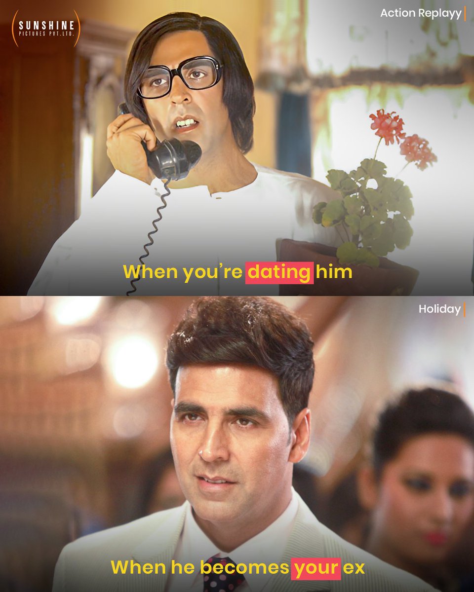sunshinepicture's tweet photo. After break-up glow-up: From tears to fierce 🔥
@akshaykumar
#VipulAmrutlalShah @aashin_shah
#SunshinePicture #AkshayKumar #ActionReplayy #Holiday #Movie #BollywoodKiGandagi https://t.co/zCdRjmIEWd