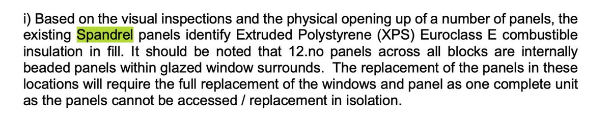 polluterpaysbsb's tweet photo. @Barrattplc told desperate residents last night that  flammable spandrel panels will stay on their buildings.

Technical reports show these flammable panels are packed full of Extruded Polystyrene (XPS) insulation. It's appalling on the 7th anniversary of Grenfell this is happening, @BarrattHomes are putting their customers at risk of fire.