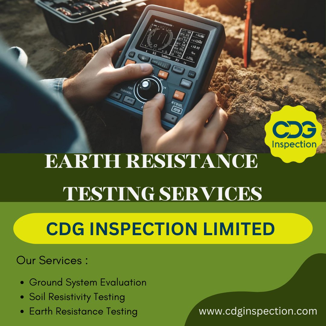 CDGInspection's tweet photo. CDG Inspection Limited delivers reliable earth resistance testing to ensure your electrical systems are secure. #ElectricalSafety #EarthResistance #CDGInspection #TestingExperts #ReliableResult #SafetyStandard #GroundTesting #QualityService #ProfessionalInspection #SafetySolution https://t.co/hIzqtHOixH