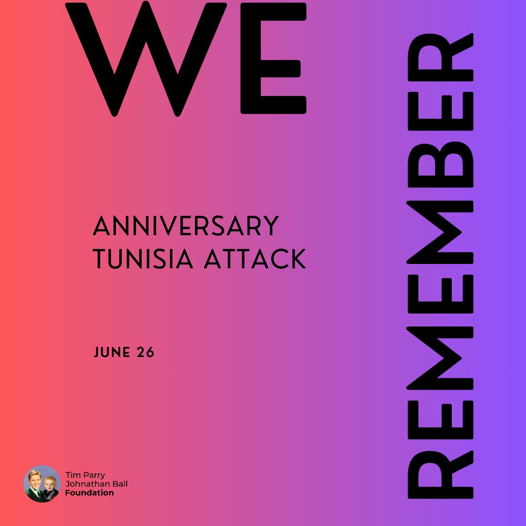 TPJBFoundation's tweet photo. Today June 26, 2015, a tragic event unfolded in Tunisia, leaving a lasting impact on the world. Let’s take a moment to remember the victims of the Sousse beach massacre.

If you live in the UK and have been affected, we are here to support you, contact info@timjon.org.uk. https://t.co/kI68Xza9BF