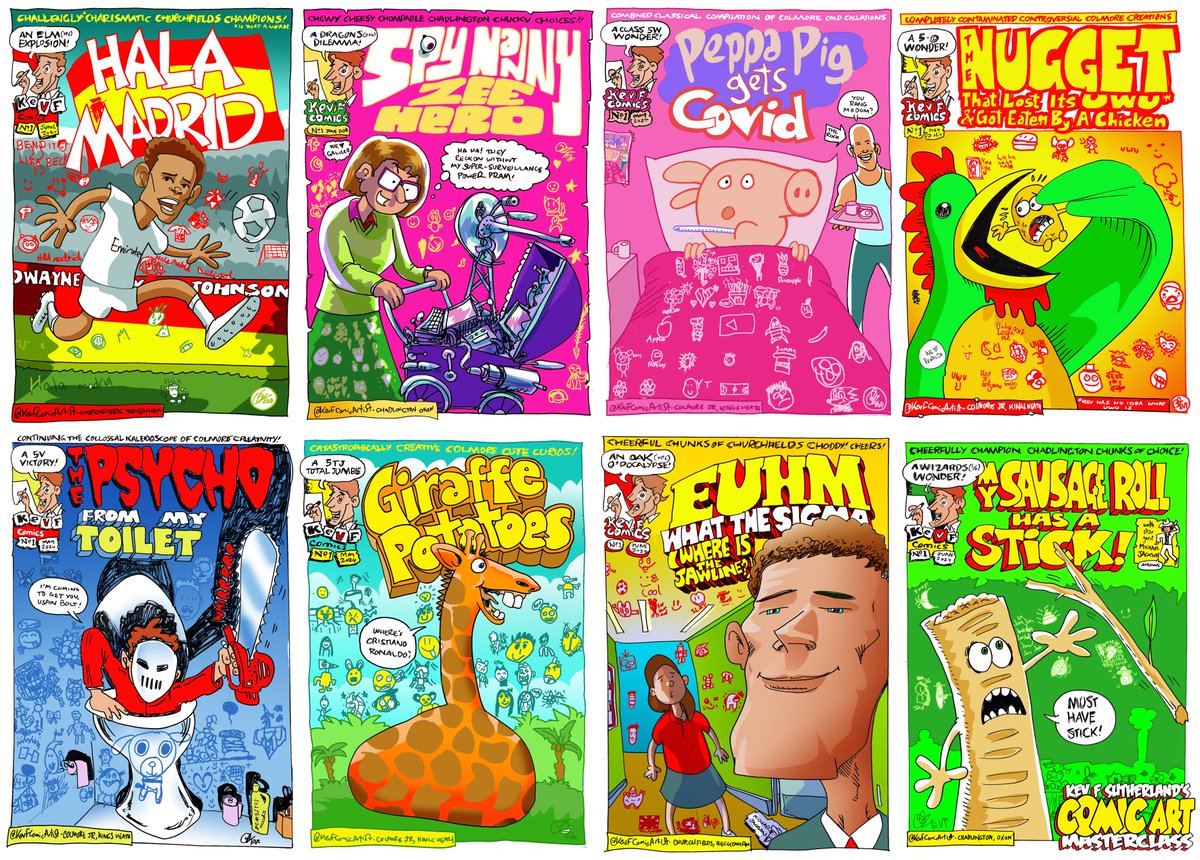 KevFComicArtist's tweet photo. Psycho From My Toilet - a week's worth of comics created with kids in my Comic Art Masterclasses from @Colmore_Junior #Chadlington Oxon & #Churchfields Beckenham
I'm taking bookings into 2025 if you'd like your school pupils subjected to this nonsense!
https://t.co/rct5lPwWLw https://t.co/xgImmGSUTB