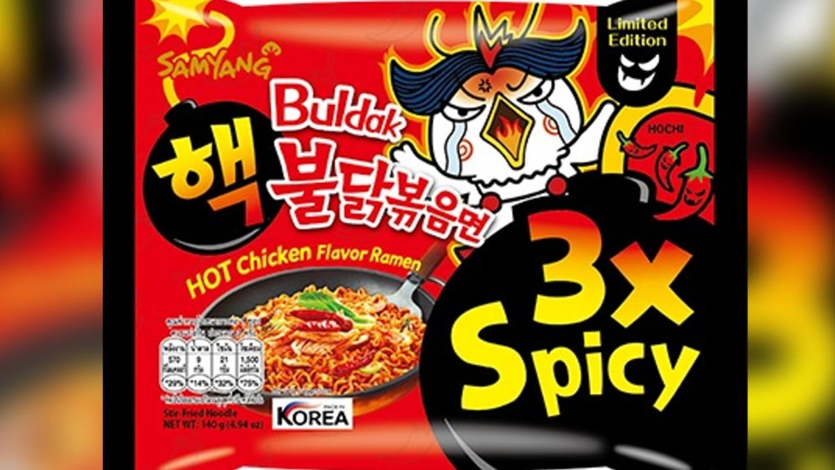 ChannelNewsAsia's tweet photo. Denmark recalls South Korean Samyang noodles for being too spicy https://t.co/nI5GqLy1Fw https://t.co/zRZj21V2rL