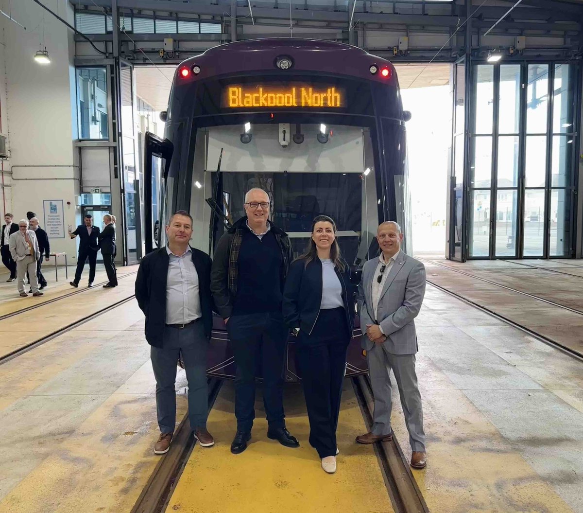 LightRailSSB's tweet photo. Thank you to @BPL_Transport & @BpoolCouncil for inviting us to the Blackpool North Station extension launch! #LRSSB #Blackpool https://t.co/gAwEB3jLRv