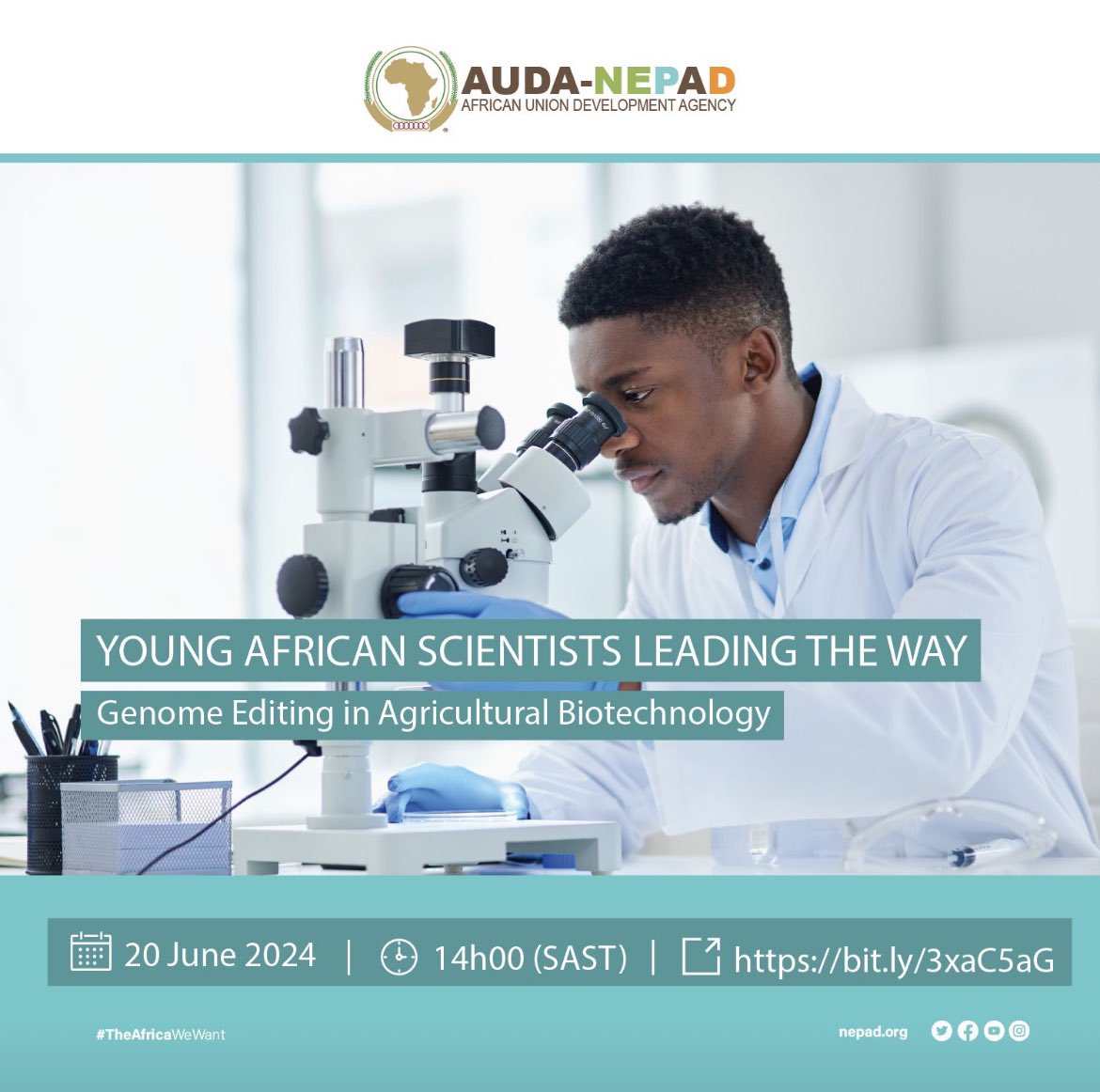 selemanykitenge's tweet photo. Attention young African scientists! You're invited to an enlightening webinar on June 20, 2024, at 2 PM (Harare, Pretoria time) titled "Young African Scientists Leading the Way - Genome Editing in Agricultural Biotechnology." Register here: https://t.co/BXDz8xuJY0 https://t.co/p2xLNSIrNL