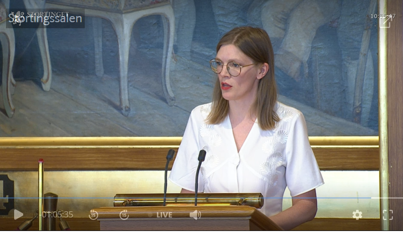 amskaland's tweet photo. Debate about how to close tax loopholes in the Norwegian Parliament today. Strong arguments for why a #UNTaxConvention will be an important tool against global inequality from the MPs @ingridfiskaa @Lan_Marie @mariesneve. https://t.co/IZ1GkMrmqY