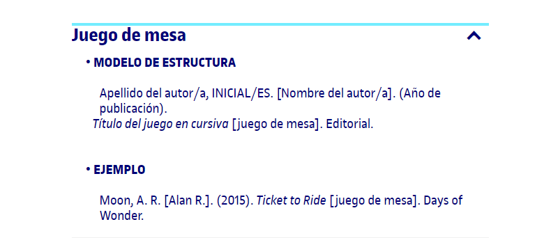 aordas's tweet photo. 🆕 ¿Cómo citar un juego de mesa? 

Gestión bibliográfica de la @UOCbiblioteca acaba de actualizar el espacio de Estilo APA con el estilo de citación de Juegos de Mesa ➡️ https://t.co/zEzkZzMi47 

¡Gracias! 🤩 https://t.co/1IgPvEHJms