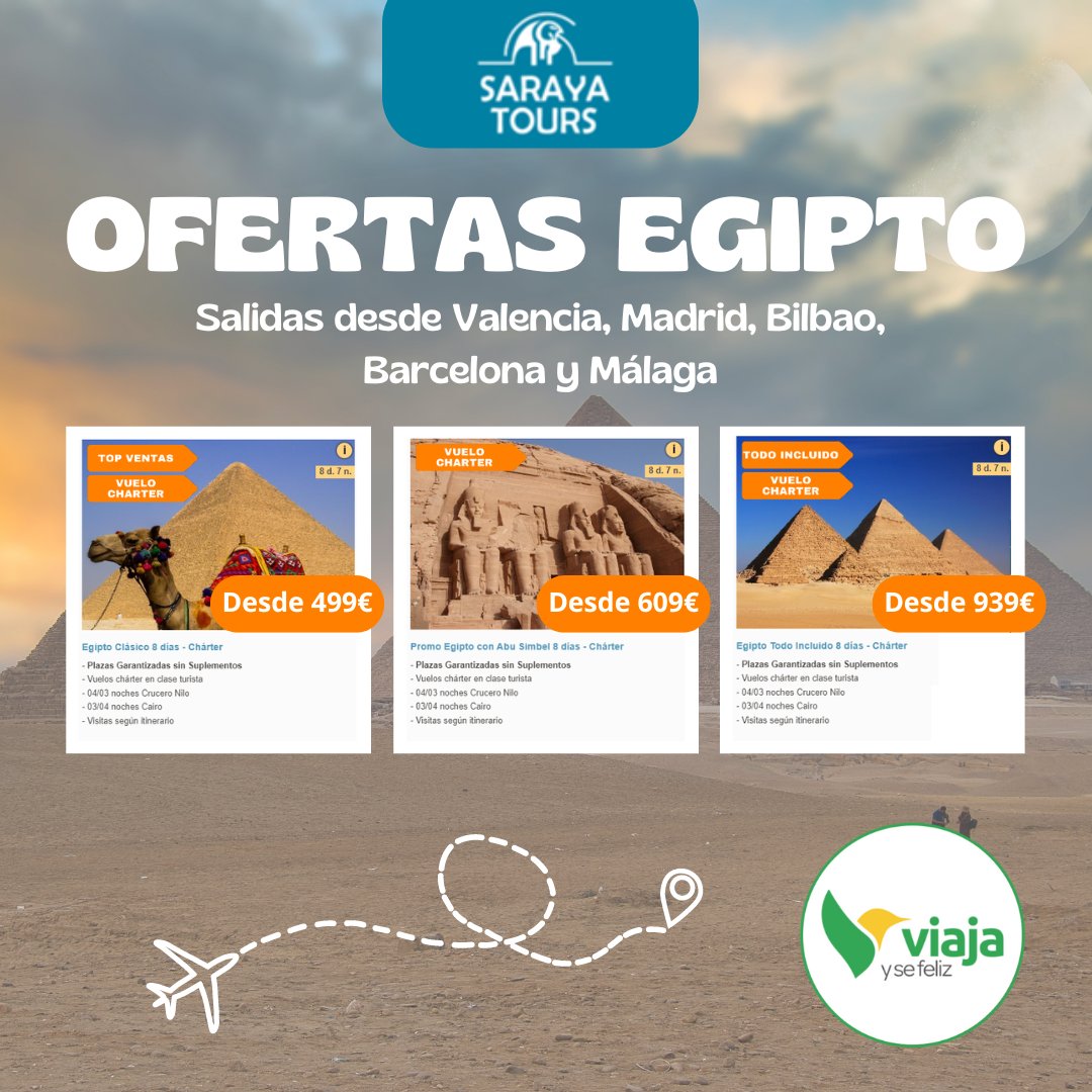 ZafiroValencia_'s tweet photo. Aprovecha ahora y viaja a Egipto al mejor precio ✈️

Más información en https://t.co/fGrEOF7g14 🎯 https://t.co/n1BUMuXpvN