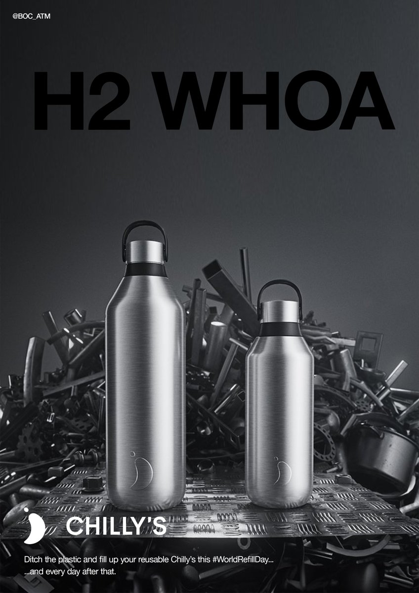BOC_ATM's tweet image. My third poster in response to today's @oneminutebriefs collab with @ChillysBottles reminding people to ditch the plastic and fill up their reusable #ChillysBottles ahead of this weekend's #WorldRefillDay