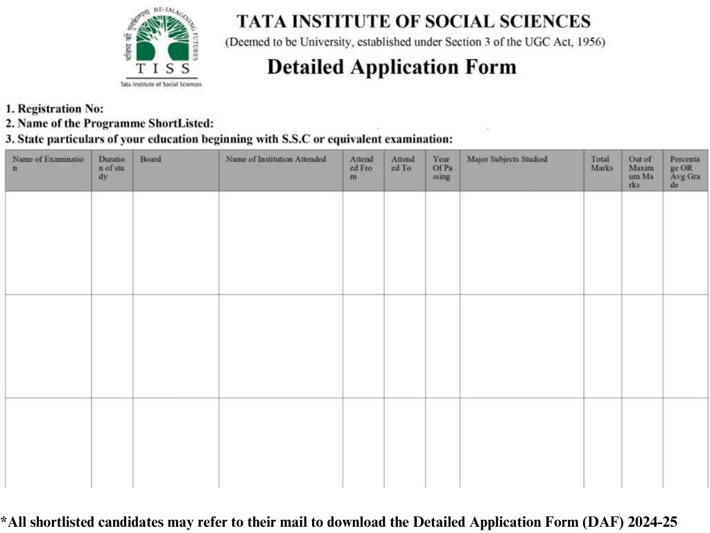 OffTiss's tweet photo. Candidates who have been shortlisted for PostGraduate programmes at TISS Hyderabad, and preparing to fill in your Detailed Application Form (DAF), make sure to follow our essential dos and don'ts for a smooth and successful submission!

Login to the TISS Portal to avail your form: https://t.co/amR3ix7jNC

@SES_tisshyd @SGL_tiss @PolicyTiss @TISSpeak