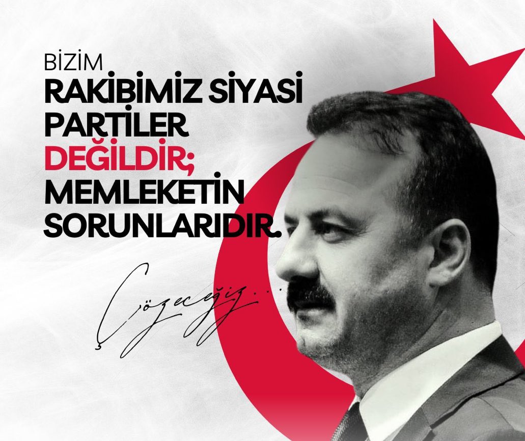 Bizim rakibimiz siyasi partiler değildir;
Memleketin sorunlarıdır.

#YavuzAğıralioğlu <a href="/yavuzagiraliog/">Yavuz Ağıralioğlu</a>
