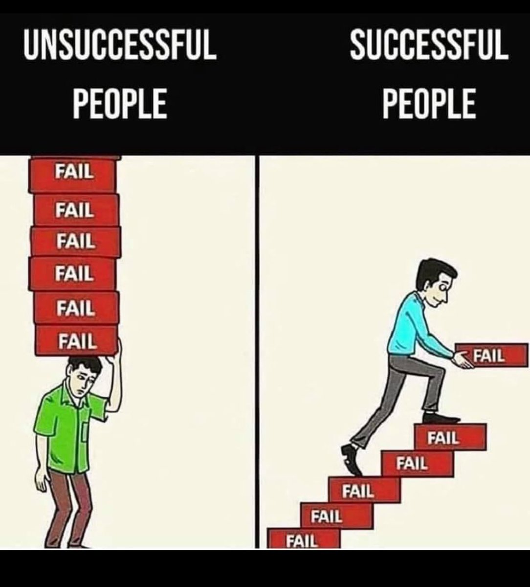 Truth is… if you aren’t failing then you aren’t trying anything to push yourself to grow into your potential. 

Failure is an integral part of discovery and eventual mastery...That is if you have the right mindset and allow the failures to teach and guide you.