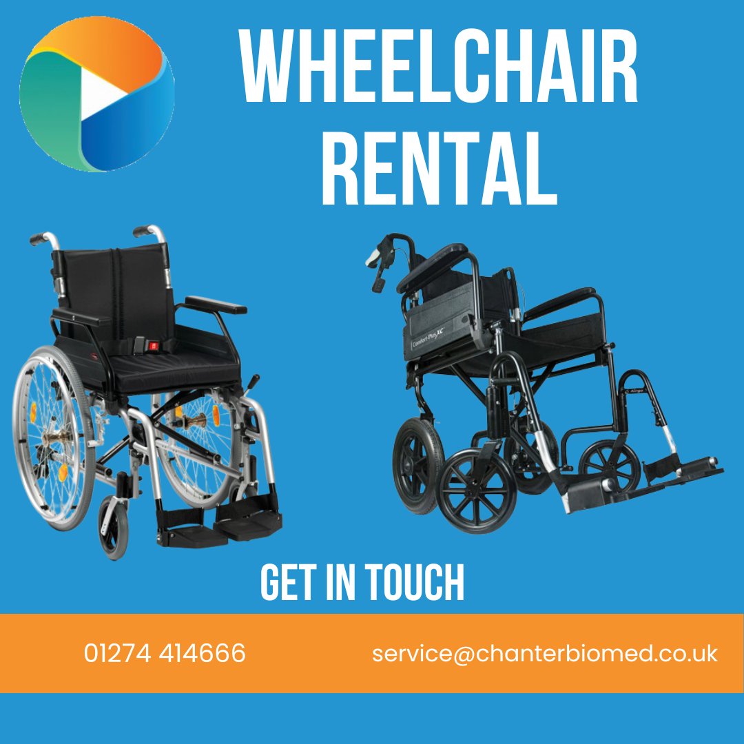 Looking to rent a wheelchair? Well look no further!👇

We offer service where you can rent out a wheelchair for long or short term use.

Check out our website for prices and more info.
chanterbiomed.co.uk/healthcare/ren…

#ChanterBiomed #wheelchair #rental #Bradford #WestYorkshire #nhs