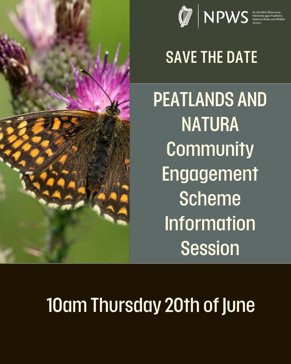 📢 Join us for an info session on the Peatlands and Natura Community Engagement Scheme! 🌿 📅 20thJune @ 10am 🔗 Register now: eventbrite.com/e/peatlands-an…