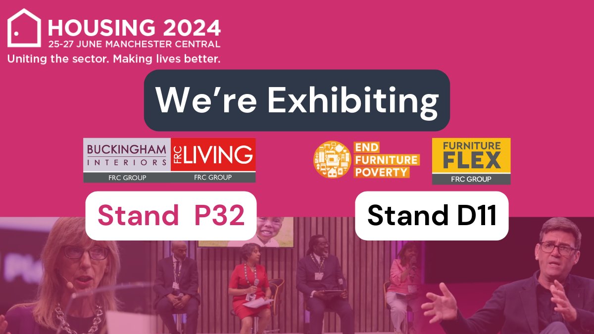 FRC_Group's tweet image. If you work in social housing, there is still time to secure a place at #Housing24. Join us to learn about our extensive provision in contract furniture and how we work toward ending #furniturepoverty. More information here: rb.gy/uelnws    

#SocialHousing