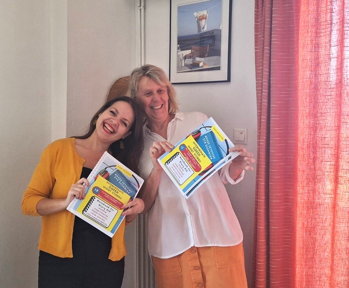 OmiloHellas's tweet photo. Maya and Myrto are busy writing Podcast Story no. 30! 
We thank students for their feedback, giving us motivation to continue. All notebooks can be purchased from the eShop https://t.co/e3kjC3El5I
All info , links to podcasts, and to notebooks, 
at https://t.co/ccwmF4fmcv
#omilo https://t.co/z0QMKxhz2v