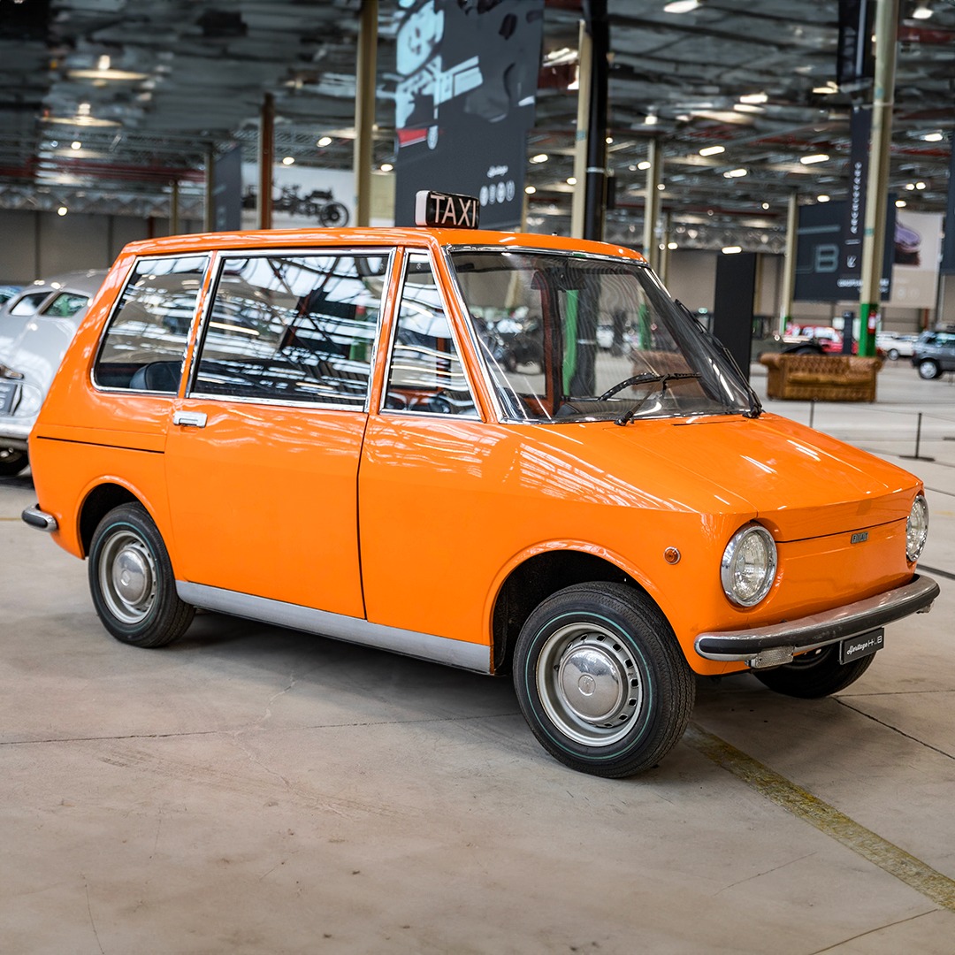 1968年、タクシーのプロトタイプとして発表された『Fiat 850』。 緑と