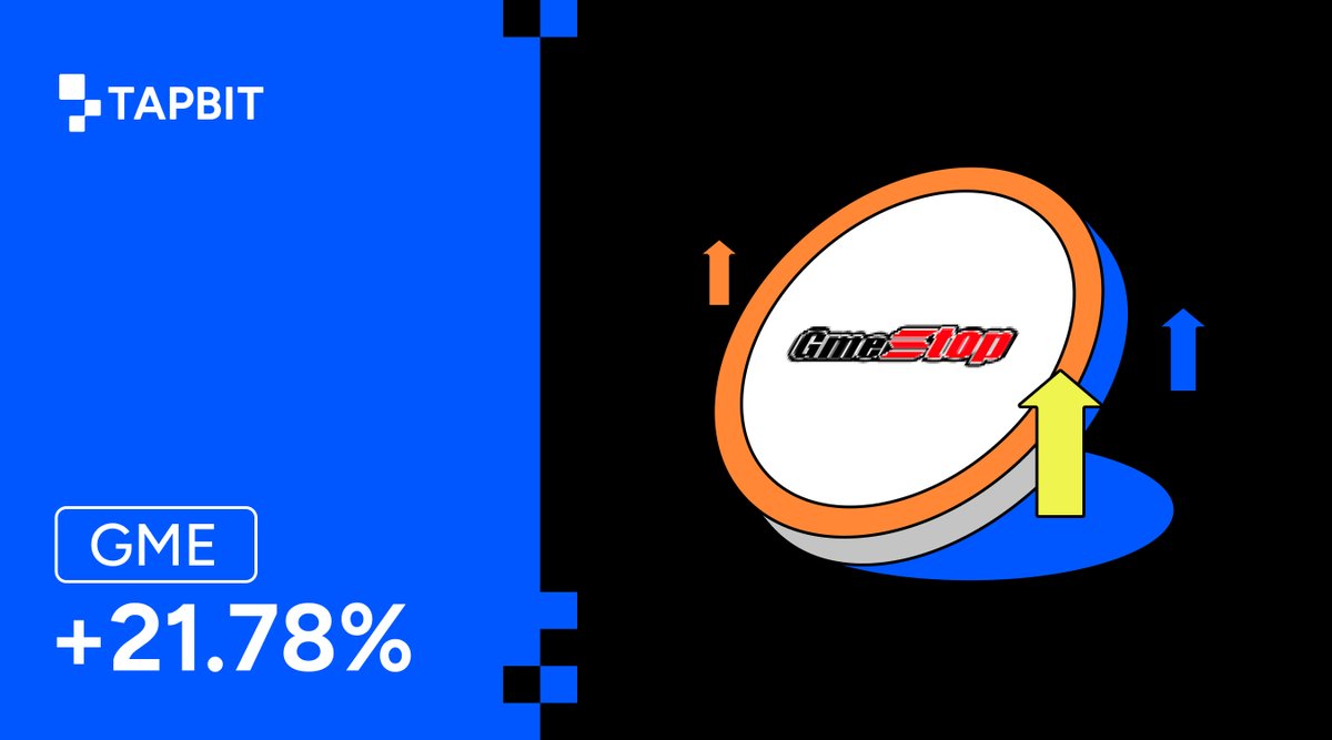 Tapbitglobal's tweet photo. 🔥#TapbitSurgeAlert🚀

 $GME surged over 21.78% in the past 24 hours!📈

Catch the $GME Wave! 🌊

🌈Trade now on #Tapbit

https://t.co/F9Pf2LpQ2C https://t.co/AkAkl3cgjW
