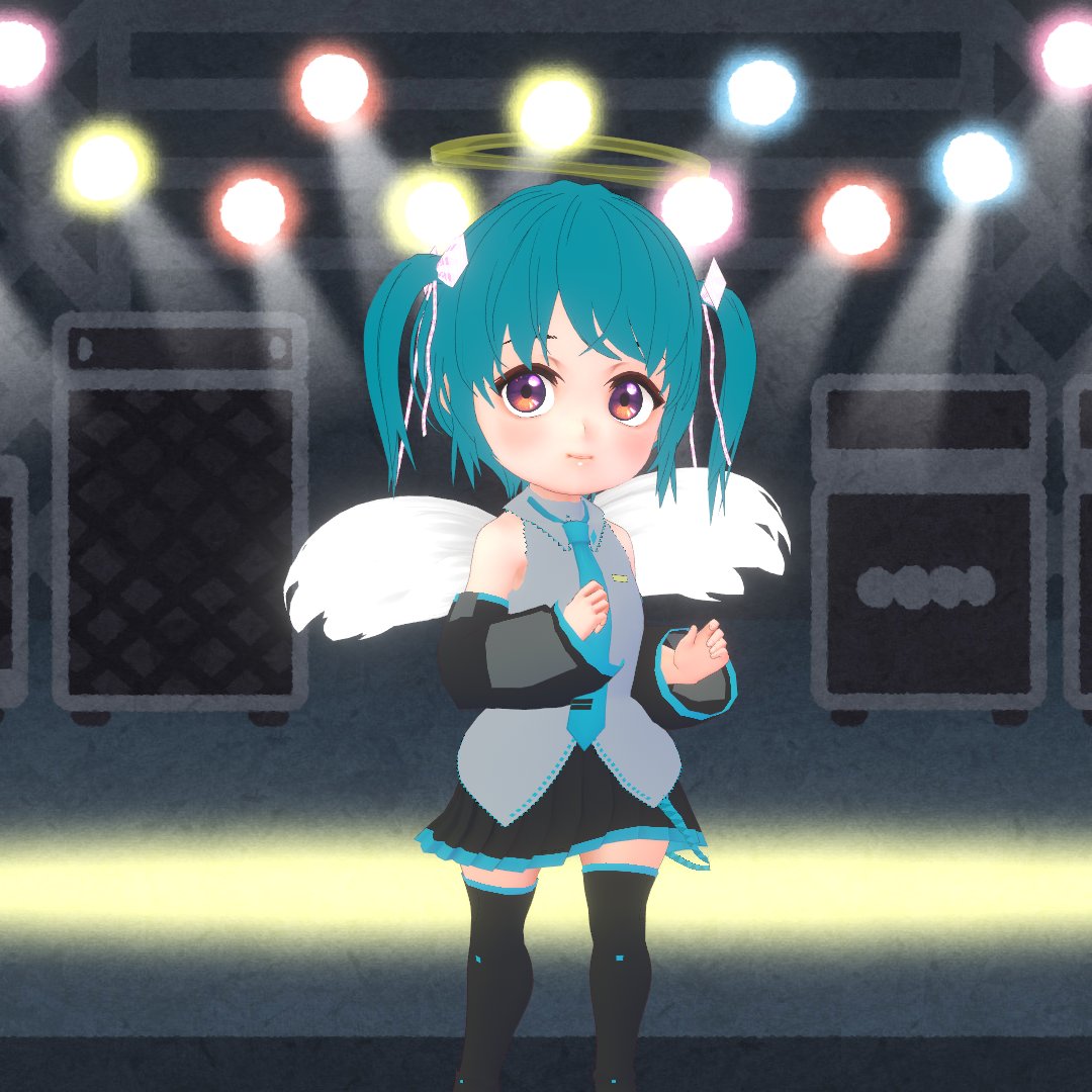 pomccho1's tweet photo. 初音ミクたんバージョンも作ってみた👼📷 #Vroid #初音ミク #いらすとや https://t.co/InVRQdfihO