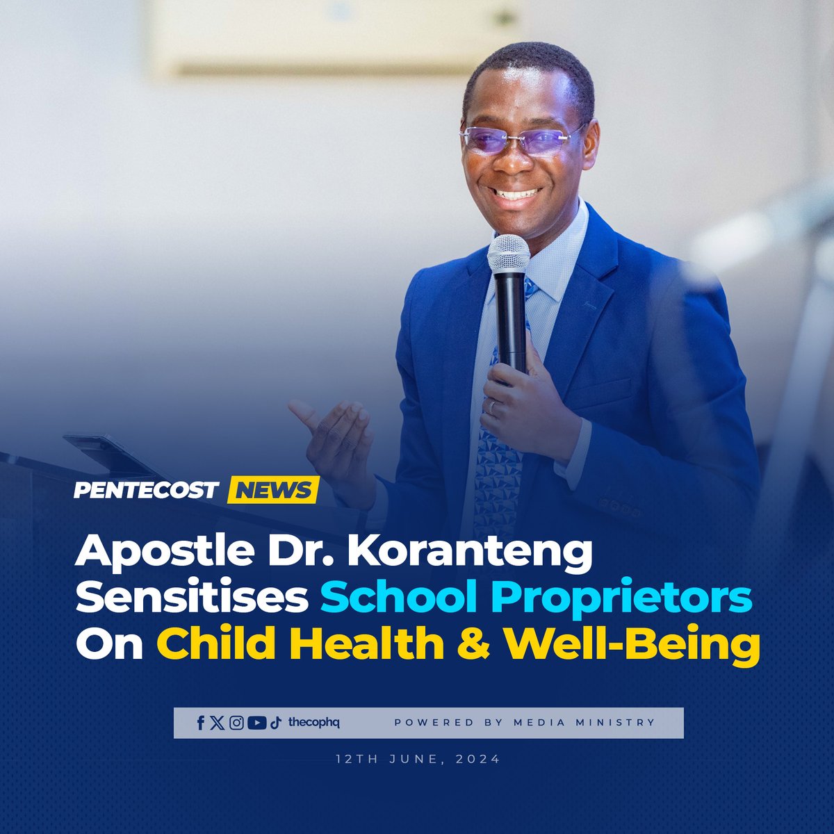 The Director of the Pentecost Hospital-Madina, Apostle Dr Edward Arkoh Koranteng, has sensitised proprietors of Christian private schools on the need to ensure child health and well-being in their schools.

🌐 | Read more: tinyurl.com/yjdrmw9n | #PentecostNews