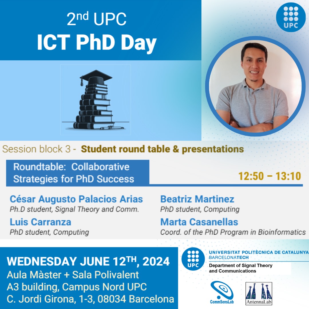 Today I will be moderating the roundtable on "Collaborative Strategies for PhD Success" as part of the 2nd PhD Day ICT at UPC.

It will be a great opportunity to share with new students the experiences and learnings acquired during this journey. 🖥️🔬

#PhD #ICT #UPC #PhD_day_ICT