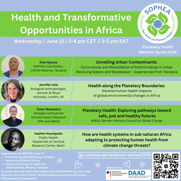 We'd love for you to join us today Wednesday, June 12, 2024, for this engaging exchange. Dr
📅 Theme: Health and Transformative Opportunities in Africa
🕒 Time: 2-4 pm CET (1-3 pm, Cotonou time)
🔗 Register for the webinar: ukw-de.zoom.us/webinar/regist…)