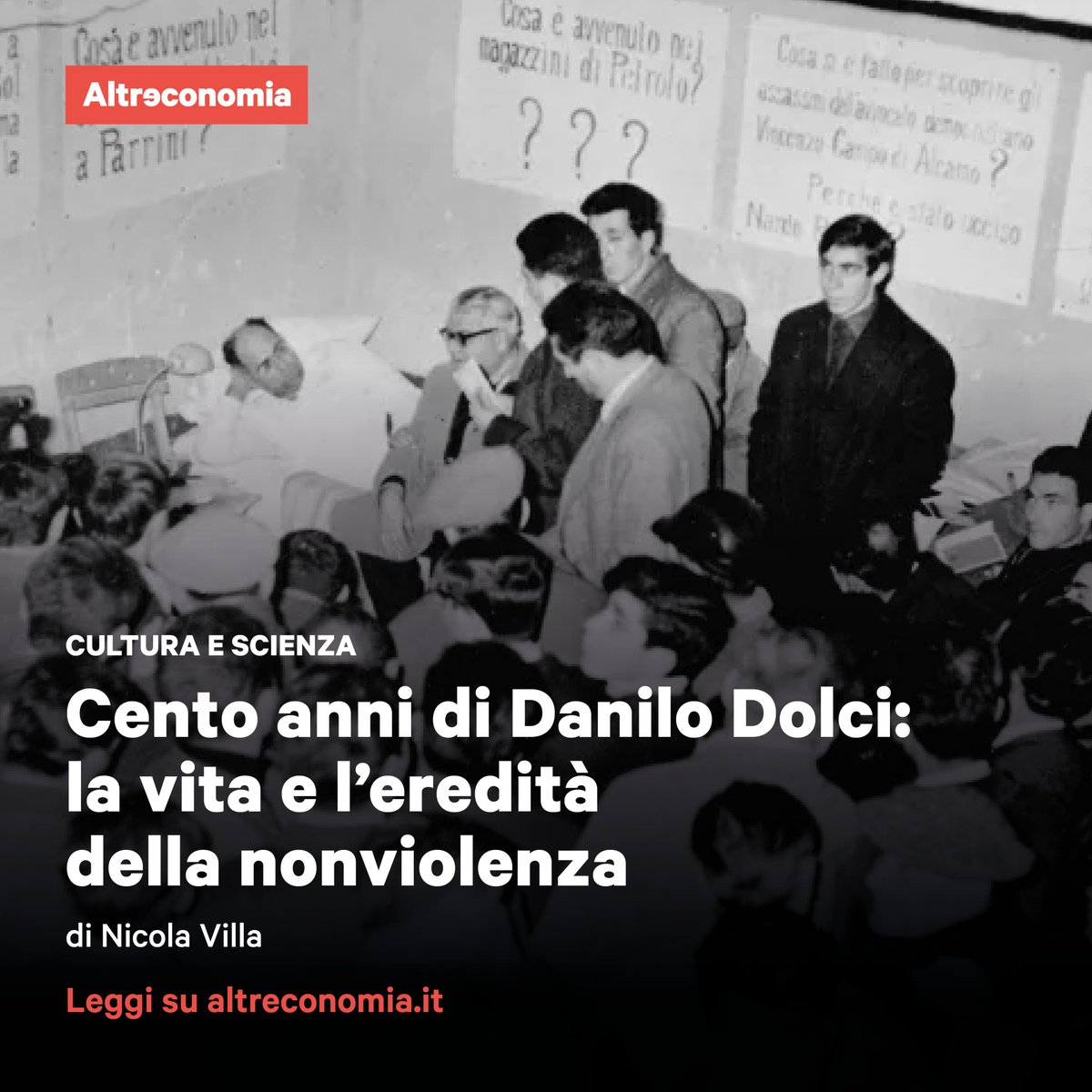Giuseppe Barone ha scritto il miglior ritratto sulla vita unica di Danilo #Dolci, simbolo emblematico del movimento nonviolento nel Novecento. Con testi, poesie, manifesti, un’intervista di Valpiana e un ricordo di Baranelli. Di <a href="/nicolavilla/">Nicola Villa</a> 

👉altreconomia.it/cento-anni-di-…