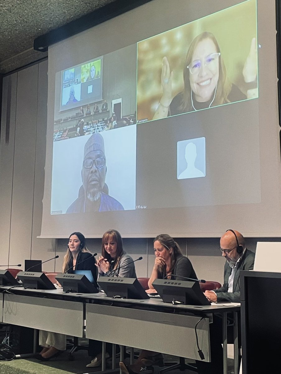 PaulaGaviriaB's tweet photo. Wonderful to give closing remarks in a side event on #IDP participation at #2024NGOConsultations with @UNPiper @RefugeesIntl and remarkable leaders from #Ukraine, #Colombia, #Nigeria, and #Libya. https://t.co/GgEAufgbZj
