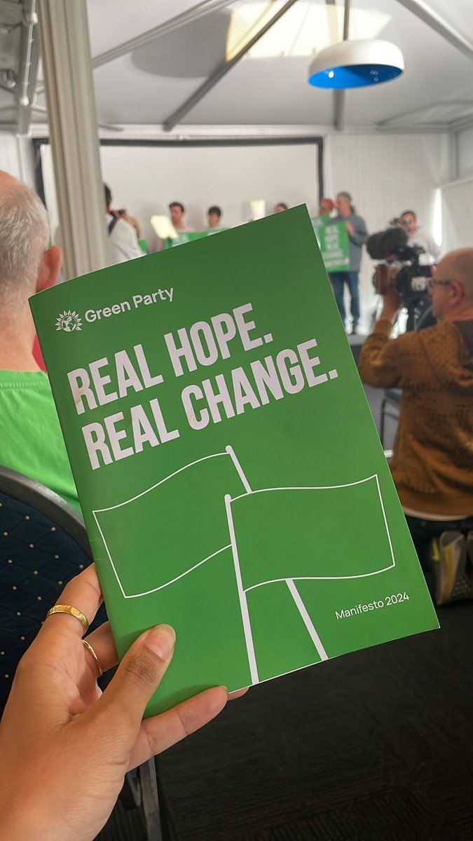 gurpreetnarwan's tweet image. The Green Party is launching its manifesto in Brighton today. 
It includes:
 - a tax on multimillionaires and billionaires (starting at 1% on assets over £10 mill
-equalising capital gains tax with income tax 
-raising the national insurance limit so those on more than £50k a…