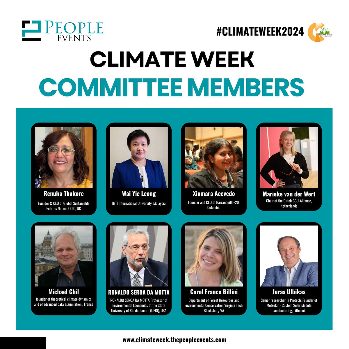 🌟 Meet Our Esteemed Committee Members! 🌟
#ClimateWeek #GlobalEvents #ThePeopleEvents #Barcelona #Spain #ClimateActionNow #SustainableFuture #ProtectOurPlanet #ClimateCrisis #GreenRevolution #RenewableEnergy