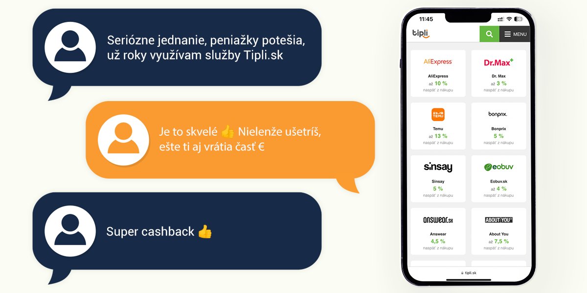 tipli_sk's tweet photo. Teší nás, že ste s používaním Tipli spokojní!👏 Nezabudnite sa pri každom nákupe prekliknúť cez Tipli a cashback vás neminie.😉 Nájdite si svoj obľúbený obchod 👉 https://t.co/7HG14Lrb3A https://t.co/KQhsbgIviU