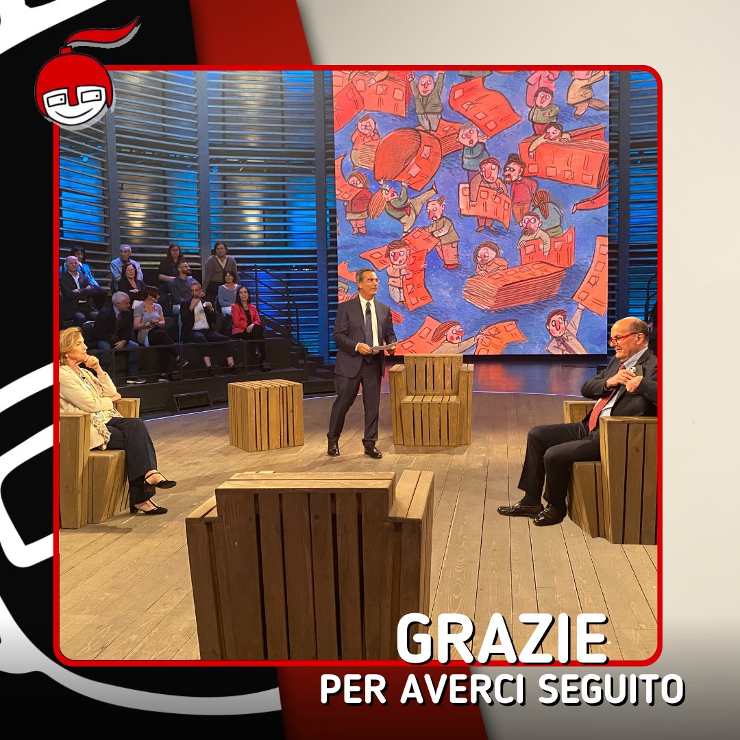 diMartedi's tweet photo. Grazie a oltre 1 milione e 308mila  spettatori, che sono stati con noi durante la scorsa puntata, #dimartedì ha raggiunto il 9,51% di share! Ci rivediamo a settembre. Alé! https://t.co/OpubEIhpHy
