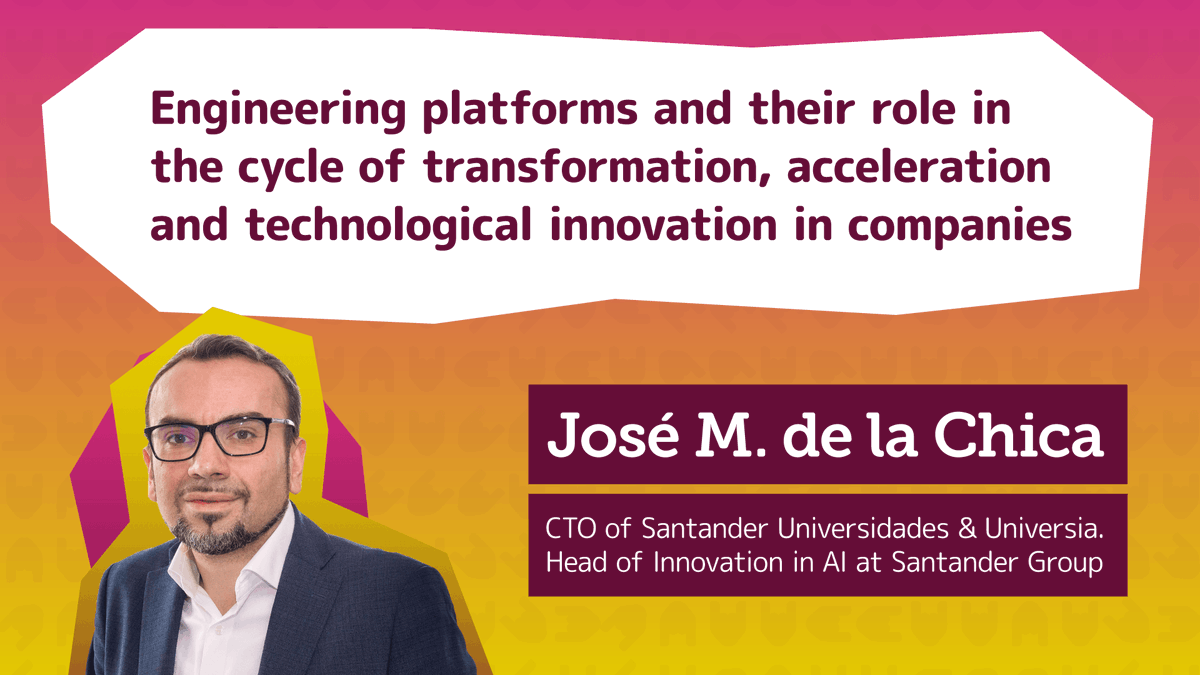 ctoaisummit's tweet photo. ⭐ TALK ⭐ Engineering Platforms in Technological Innovation, by José Manuel de la Chica @Delachica, CTO Santander Universidades & Universia
🔍 How engineering platforms drive transformation and innovation.
📅 Friday, June 14th, 12:30h #CTOSummitInfoJobs https://t.co/9FeL0kkHcQ