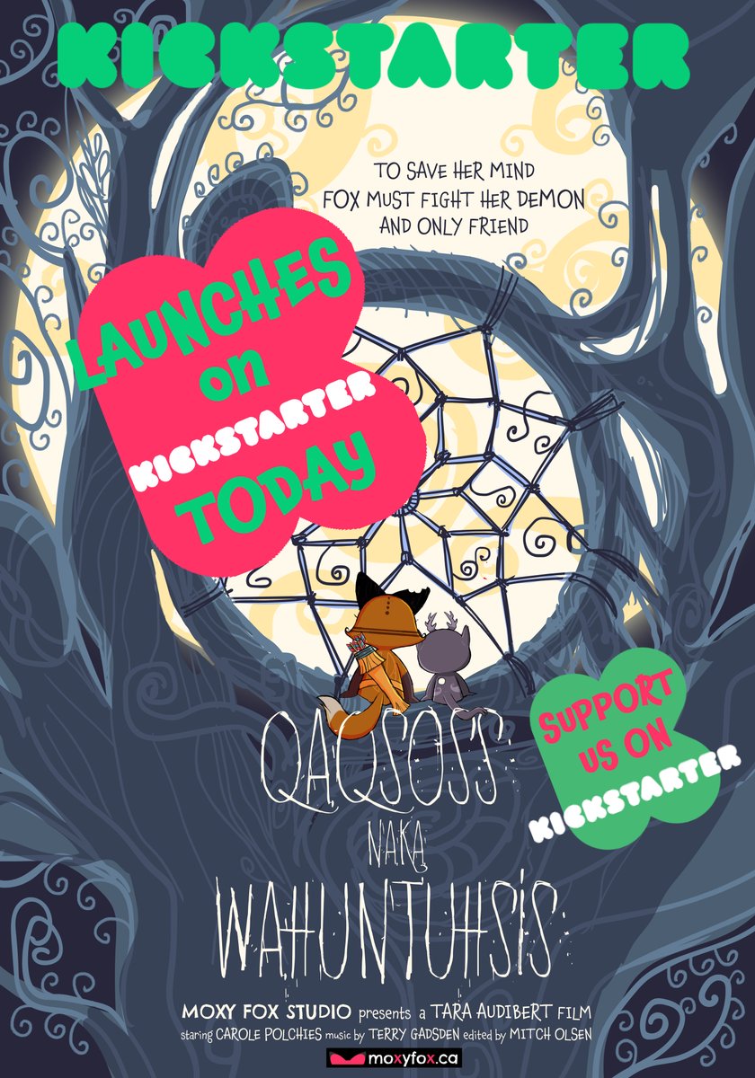 MoxyFoxStudio's tweet photo. Help us make the first animated feature film in Wolastoqey AND get tons of rewards!!! Support our KICKSTARTER NOW and dont miss out on our EARLY BIRD deals!
https://t.co/QC9nxfhpRP
#launch #kickstarter #rewards #earlybird #film #indigenous #wolastoqey #languages #fox #demon https://t.co/lPCzdQUiKO