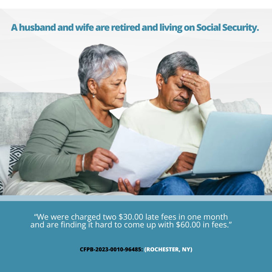 RealBankReform's tweet image. #DidYouKnow credit card late fees disproportionately impact seniors? 47% of Americans ages 60 and older are unable to pay their cards. 

#DefendCFPB #Protect Consumers