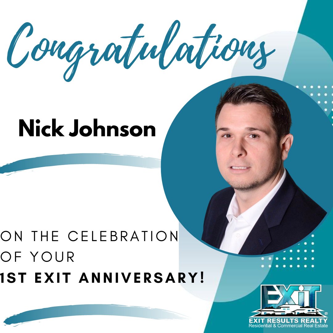 ExitResults's tweet photo. Happy Anniversary Nick! 🎉
Congratulations on your first year with EXIT!!

#firstyear #EXITresultsrealty #anniversary #weloveouragents #comegrowwithus #comeforleads #stayforculture #EXITFamily #EXITRealty https://t.co/8u6yY6gK44